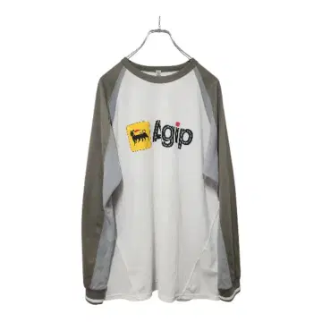 귀한 사이즈 올드 유니클로 AGIP 래글런 긴팔 XL 로고T