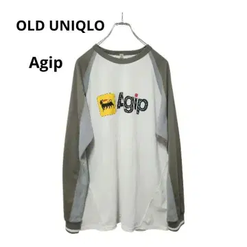 귀한 사이즈 올드 유니클로 AGIP 래글런 긴팔 XL 로고T