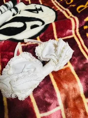 [하자품] BABY 화이트 레이스 머리띠