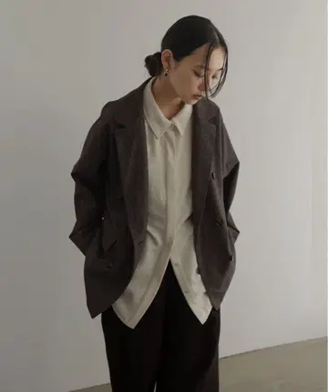 체크 테일러드 자켓