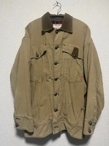 WEST EAST 코듀로이 옷깃 베이지 커버올