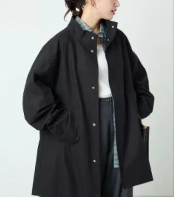 FREAK'S STORE 스탠드 칼라 트윌 오버코트