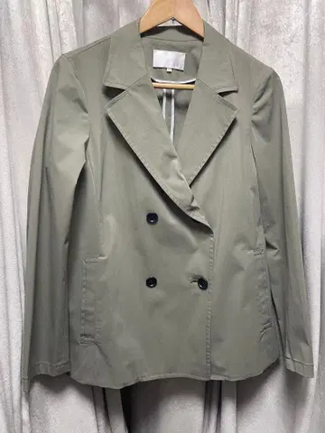 자유구 아우터 숏 트렌치 XL 44 블랙 카키