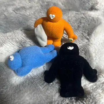 The TOMODACHI! 피규어 컬렉션 [블랙&오렌지&파랑] 3개 세트