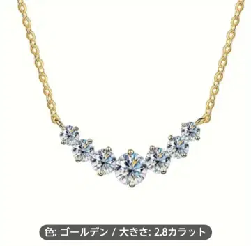 골든 모이사나이트 목걸이 2.8캐럿