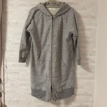 소일 롱 기장 후드티 멜란지 그레이