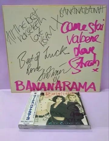 바나나라마 친필 사인 색지 & 비너스 / 바나나라마 3