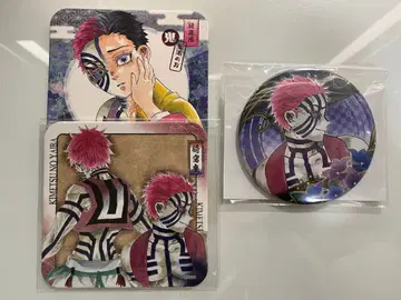 귀멸의 칼날 아카자 컬렉션 캔뱃지 아트 코스터