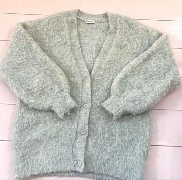 MAISON SPECIAL 민트 그린 가디건