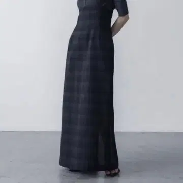 SIWEM 시움 체크 롱 스커트