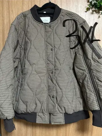 GU 퀼팅 블루종(체크) by rokh 베이지 3XL 사이즈