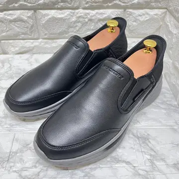 새상품급 SKECHERS 슬립인 블랙 25 남성용 경량 사이드 고어
