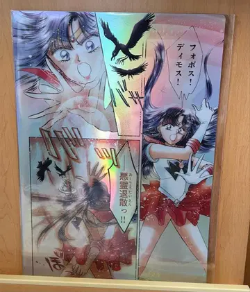 세일러문 카페 한정판 오로라 클리어 파일 마즈 히노 레이