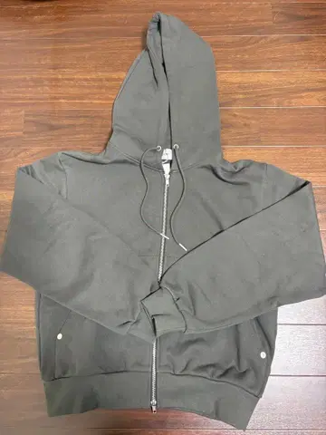 차콜 풀 지퍼 후디