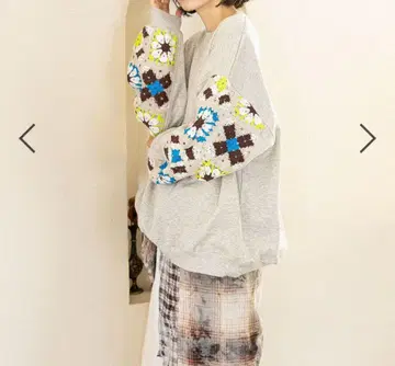 니코앤드 크로셰 콤비 풀오버