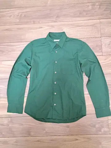 버튼 다운 셔츠 그린 긴팔 L 사이즈