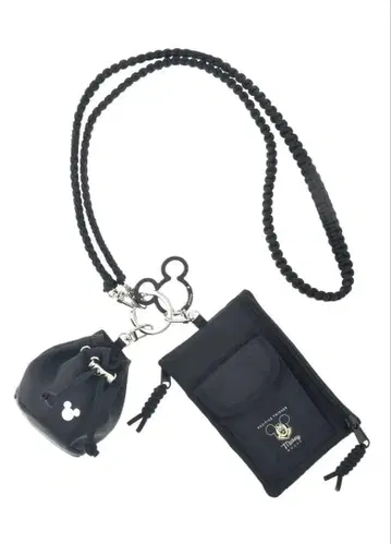 미키 미니 숄더백 카라비너 포함 블랙 파라코드