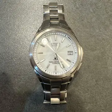 [가동품] CITIZEN Eco-Drive 솔라 화이트 손목시계