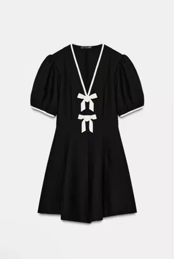 ZARA 대비 리본 포함 미니 원피스 S 사이즈