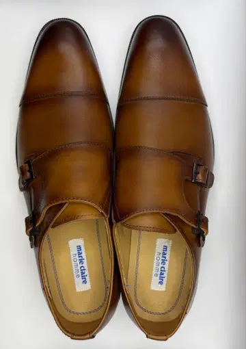 [ 미사용품 ] marie claire 더블 몽크 스트랩 신발 26.0