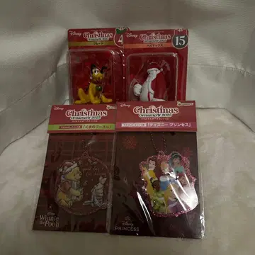4개 세트 디즈니 크리스마스 오너먼트 2025 happy 복권