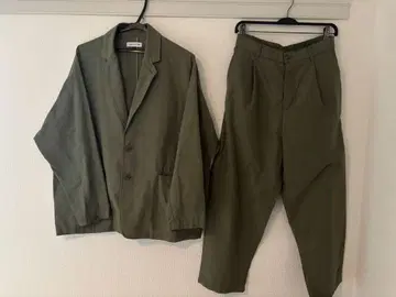 FREAK'S STORE 테일러드 자켓과 팬츠 세트 올리브