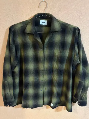 WAX THM 옴브레 체크 셔츠