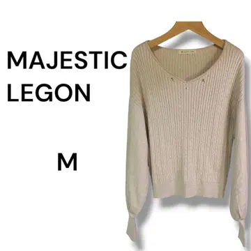 MAJESTIC LEGON 마제스틱 레논 스웨터 베이지 M