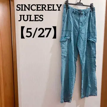 SINCERELY JULES [ 5/27 ] 라이트 블루 카고 팬츠 심플