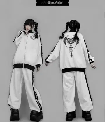 DimMoire 로고 프린트 저지 M 화이트