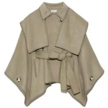 SNIDEL 스나이델 판초 코트 신키 유코 콜라보 올리브