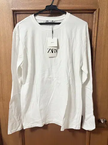 ZARA 자라 롱T셔츠 긴팔T셔츠 화이트 L사이즈 택 포함 새상품