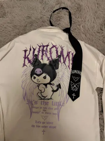 새상품 산리오 쿠로미 셔츠와 넥타이 세트 Kuromi