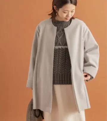 어반 리서치 써니 라벨 [WEB 한정판] 니트 멜톤 미들 코트