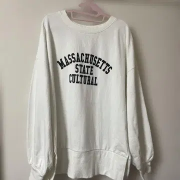 CIAOPANIC TYPY 사이드 슬릿 칼리지 맨투맨 (화이트)