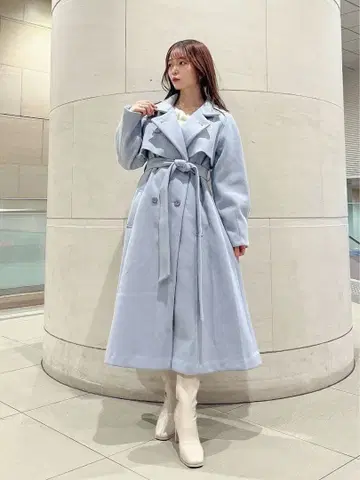 dazzlin 2WAY 컬러 레이디 코트 블루