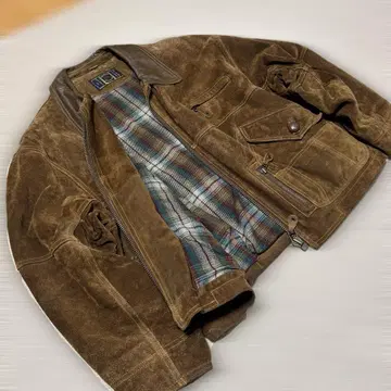 90s 천연 가죽 자켓 MA-1 블루종 짧은 기장 아메카지 vintage