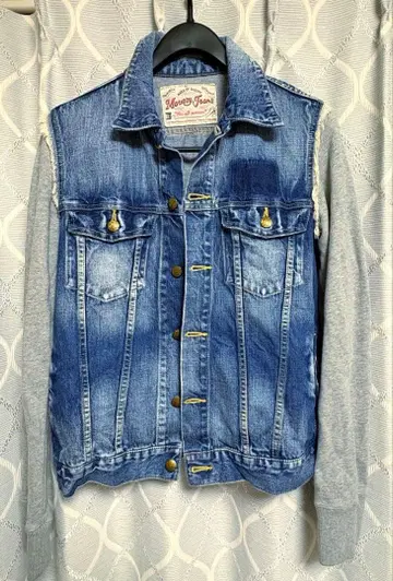 moussy 마우지 리메이크풍 절개 데님 자켓 F