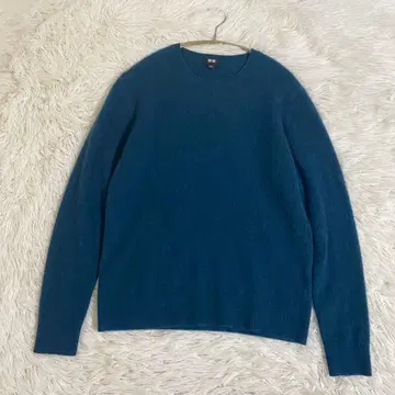 유니클로 캐시미어 100% 니트 스웨터 철 혼방 L 남성용