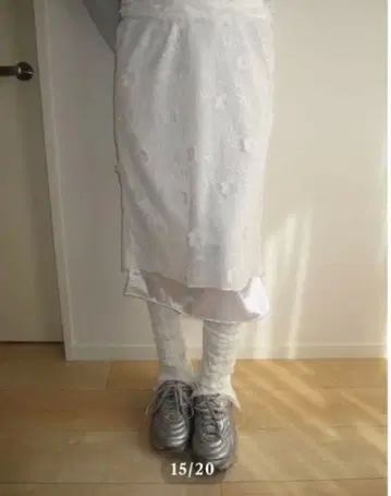 n.k atelier 플라워 롱 스커트 레이스 레그 워머 세트