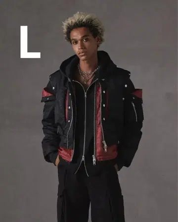 [ GRANCY ] 볼륨 레이어드 디자인 MA-1 블랙/L