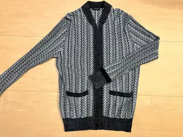 Joseph homme 니트 블루종 가디건 더블 지퍼 올 패턴