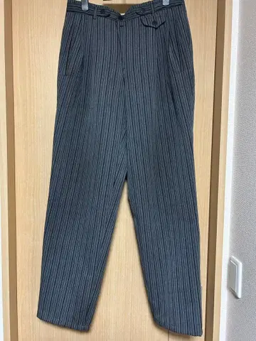 avanti 스트라이프 슬랙스 그레이