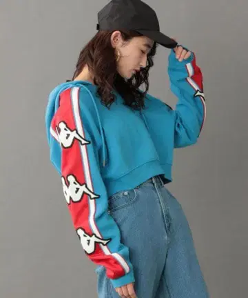 Kappa 크롭 후드티