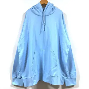 새상품 슈퍼 빅 후드티 맨투맨 남성용 긴팔 라이트 블루 3XL