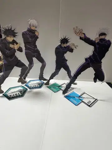 주술회전 아크릴 스탠드 4체 세트 고죠 후시구로 블랙 A