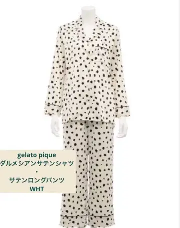 gelato pique 새틴 파자마 세트 WHT