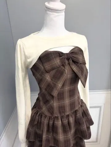 evelyn 리본 볼레로 원피스