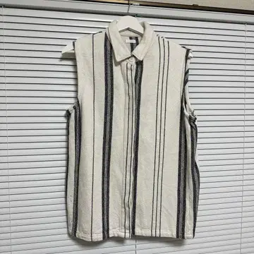 seeall 스트라이프 슬리브리스 셔츠