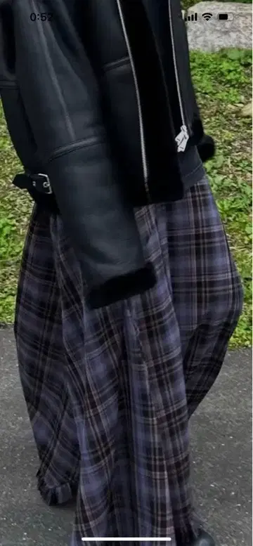 옥순 체크 스커트 사이즈 2